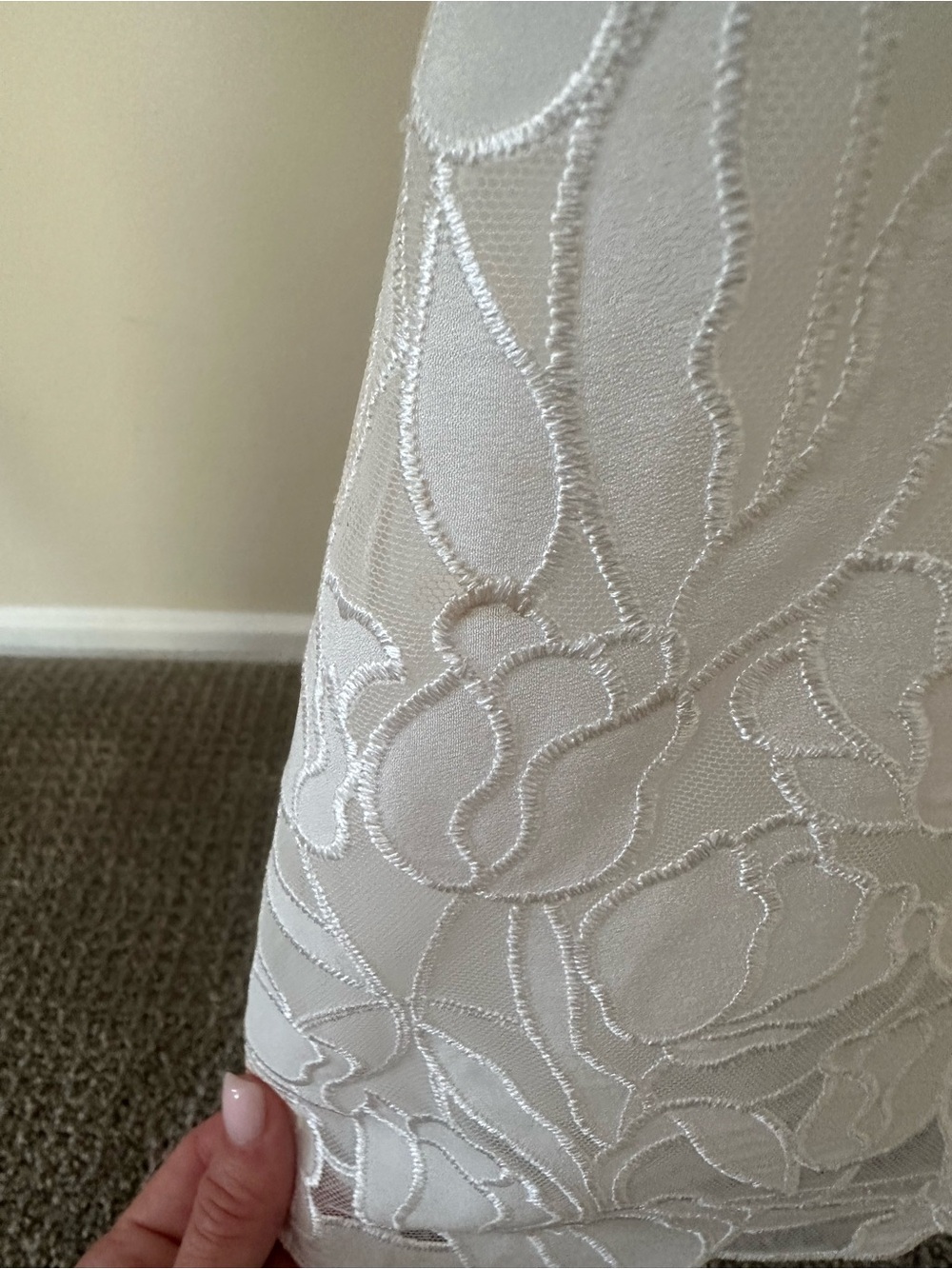 Jenny Yoo Strapless White Lace Mini Dress - Picture 8 of 9